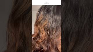 Tone Brassy Orange Hair  Blue Shampoo on Brown Highlights hairtoner [upl. by Hanan]