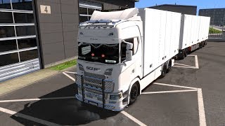 ETS2 v132 KrakerNTMEkeri Tandem addon for Next Gen Scania [upl. by Anahahs]