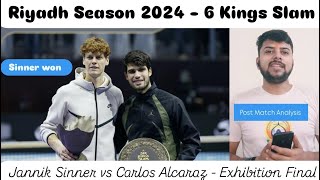 Jannik Sinner vs Carlos Alcaraz Riyadh Season 6 Kings Slam Final  Kohli Hindi Post Match Analysis 🎾 [upl. by Anirtal]