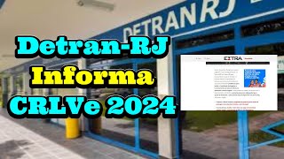 Detran RJ Informa CRLVe 2024 [upl. by Reilly]