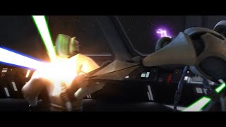 Master Eeth Koth vs General Grievous  Star Wars Clone Wars [upl. by Sesom]