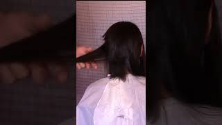 Ladies long hair cut short haircutforlonghair ladieshaircut haircut hair hairstyles pixiehair [upl. by Elleirol]