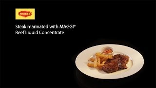 Steak marinated with MAGGI Beef Liquid Concentrate [upl. by Seitz]