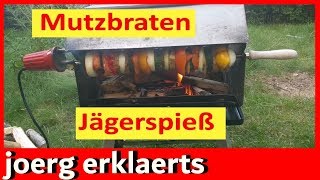 Russische Schaschlik Mutzbraten Spießbraten Fleischspieß Camping Check [upl. by Winikka550]