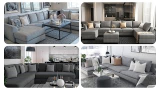 Top 50 Grey Sofa Living Room Ideas  Grey Sectional Sofa  Gray Living Room  Interior Design Sofa [upl. by Ahtan929]