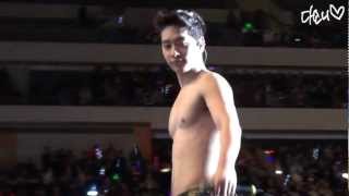 FANCAM 120225 2PM Hands Up Asia Tour in Nanjing  Shirtless Chansung takes a polaroid [upl. by Irma213]