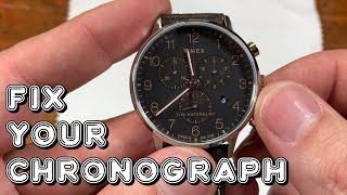 How to Fix and Reset Your Timex Waterbury Chronograph in Two Minutes [upl. by Laural]