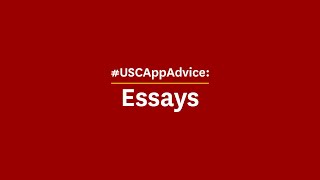 USCAppAdvice Essays [upl. by Joete]