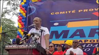 CRISPINIANO DOS SANTOS NO ACTO POLÍTICO DE MASSAS DA JMPLA EM LUANDA [upl. by Sidell409]