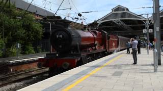 5972 Olton Hall as Hogwarts castle departing Preston 7th July 2014 [upl. by Marianna422]