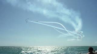 RAF Red Arrows Tornado Aerobatic Maneuver Folkestone 2023 Air Show [upl. by Yssej]