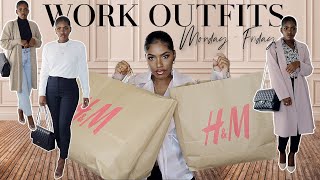 FALL WORK WEAR FT HampM  BUSINESS CASUAL IDEAS  8 STYLES  iDESIGN8 [upl. by Ahsima]