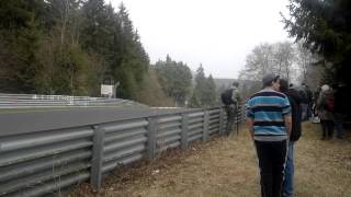 Carfreitag 06042012 Unfall Eiskurve Nürburgring Nordschleife Überschlag [upl. by Okin]