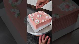 Beautiful square cake decoration ideas squarecake shortvideo youtubeshorts shortfeed viralvideo [upl. by Namus312]