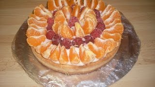 Comment faire une tarte aux clémentines et aux framboises [upl. by Alleciram]