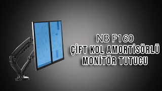 NB F160 Çift Kol Amortisörlü Monitör Tutucu 1730quot LCD LED Monitör Tutucu [upl. by Zilber]