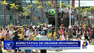 Eventos devem trazer mais 200 mil pessoas para Florianópolis até domingo [upl. by Assirual841]