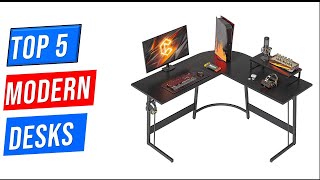 ✅5 Best Modern Desks 2024  Modern Home Office Desks For Your Workspace [upl. by Ailido]