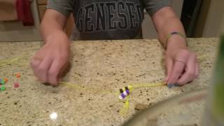 How to create a Iroquois Wampum Belt using string and beads [upl. by Geier981]