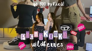 товары до 500 рублей с wildberries распаковка одежды с wildberries 🩷 [upl. by Mik889]