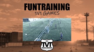 Fun Technical Football training  games 1v1  Club Brugge Academy  Thomas Vlaminck Techniektraining [upl. by Gerita618]