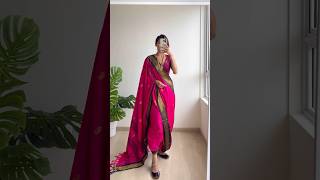 Nauvari Saree Drape ✨ grwm festivewear dhotistylesaree nauvarisaree [upl. by Lilas]