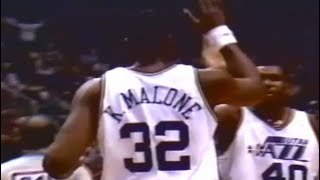 Karl Malone 28pts 11rebs vs Knicks 1992 [upl. by Esiahc]