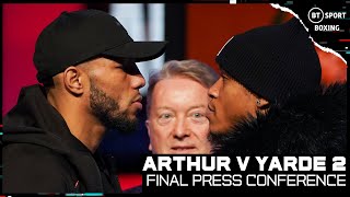 Lyndon Arthur v Anthony Yarde 2 Final Press Conference LIVE Last Words Ahead Of The Rematch [upl. by Nea]