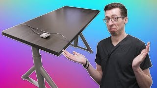 IKEA IDÅSEN SitStand Desk CONVERSION  Behind The Scenes DIY Fails [upl. by Olyhs]