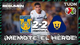 Resumen y goles  Tigres 22 Pumas  Liga Mx  CL2024 J5  TUDN [upl. by Nisen]