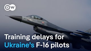 NATO members to start deliveries of F16 jets to Ukraine but will there be enough pilots  DW News [upl. by Eirellam792]