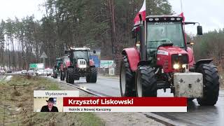 Kolejny protest rolników w powiecie kościerskim [upl. by Giesecke357]