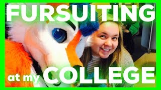 FURSUITING to my COLLEGE CLASSES [upl. by Arvell457]