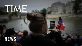 What it Looks Like to Have a Seat Along the Seine for the 2024 Paris Olympics Opening Ceremonies [upl. by Bernadina]