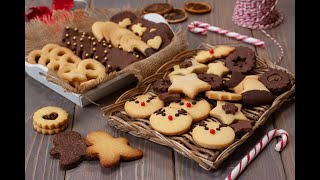 BISCOTTI DI NATALE un solo impasto tanti biscotti diversi RICETTA HO VOGLIA DI DOLCE [upl. by Cyrillus]