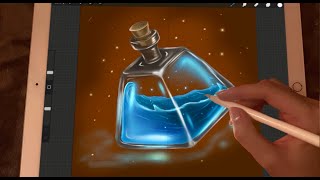 😴 iPad ASMR  Painting a POTION glass 🧪 Clicky Whispers  Writing Sounds [upl. by Hollyanne]