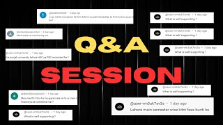 QampA sessionQuestion and AnswerPunjab University Admission 2024PUPUGCPUJCComments answer [upl. by Annayk288]