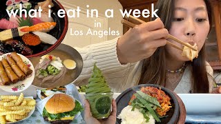 what i eat in a week in los angeles 🍣 korean sushi pho mala dry pot cafes matcha [upl. by Bilak]