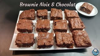 Recette facile du BROWNIE aux NOIX et au CHOCOLAT 🍫 🟫 🧱 🤎 😋 [upl. by Aceissej]