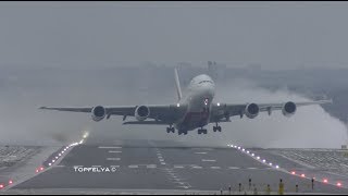 Airbus A380 Best ever Takeoff captured on camera Spectacular crosswind departure [upl. by Oiramal]