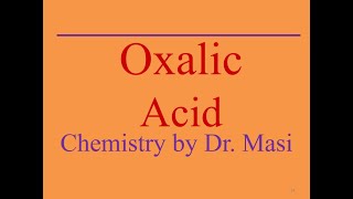 What is Oxalic Acid [upl. by Magas]