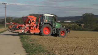 Wintergetreide Aussaat 2022 2023 von Winterweizen mit Fendt Vario720 und Huckeback mit Kreiselegge [upl. by Mcginnis]