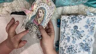 Large Prayer Journal Blessed Mother Art Book [upl. by Yhtorod]