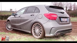 2014 MERCEDES A 45 AMG  4K RALLY AND SOUND [upl. by Mirth]