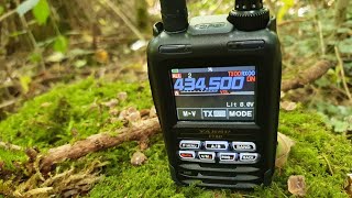 Yaesu FT5D first look [upl. by Sulecram486]