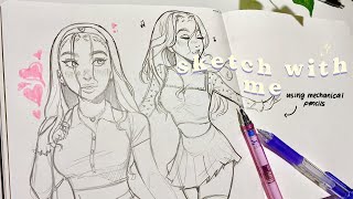 Sketch with me chill 🍥💕 [upl. by Ahsimot]