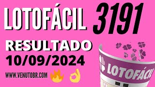 🍀 Resultado Lotofácil 3191 [upl. by Aryaz]