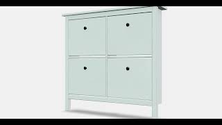 HEMNES Shoe cabinet with 4 compartments 1  Ecommerce  AR [upl. by Anallese]