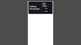 Navbar in CSSnavbar coding chronicles trending viralvideos css html [upl. by Mossberg]