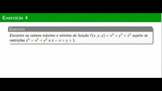 Seção 148 Exercício Bônus 2  Multiplicadores de Lagrange [upl. by Anoyi]